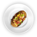 Baked Potato With Spicy Chicken 